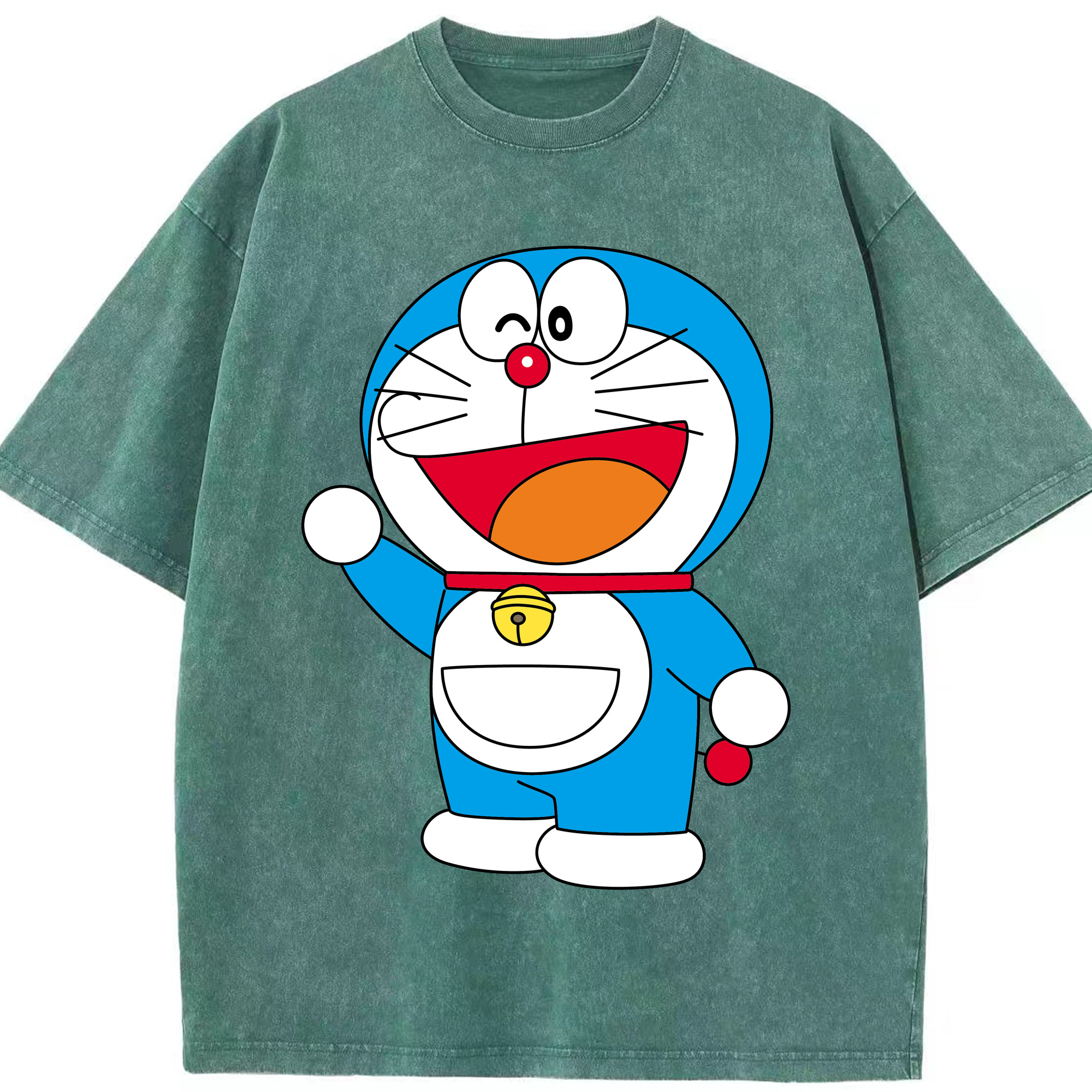 （画像用） ドラえもん Doraemon 綿100% ヴィンテージ風 半袖Tシャツ（フロントプリント）